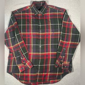 Vintage Y2K Nautical Plaid Button Up Shirt US Mens L